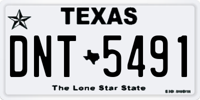TX license plate DNT5491