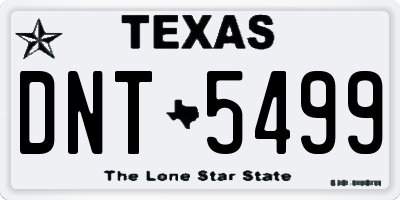 TX license plate DNT5499