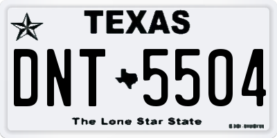 TX license plate DNT5504