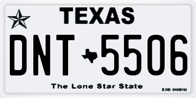 TX license plate DNT5506