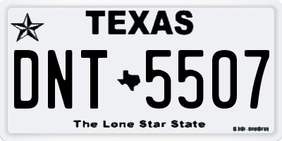 TX license plate DNT5507