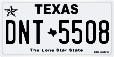 TX license plate DNT5508