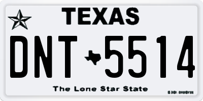 TX license plate DNT5514