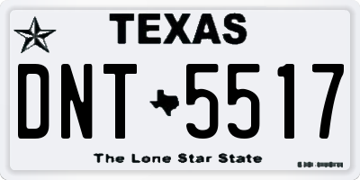 TX license plate DNT5517