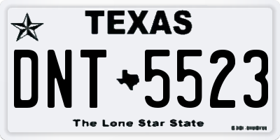 TX license plate DNT5523