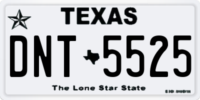 TX license plate DNT5525
