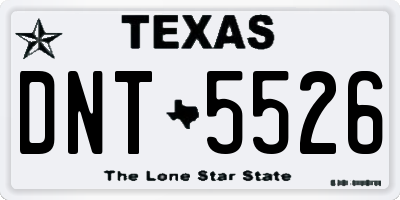 TX license plate DNT5526