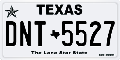 TX license plate DNT5527