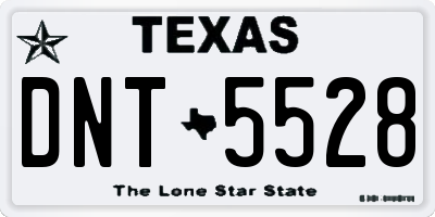 TX license plate DNT5528