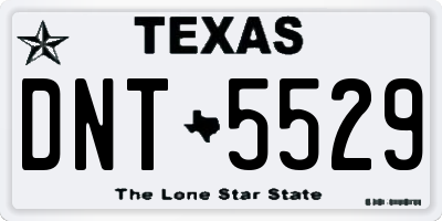 TX license plate DNT5529