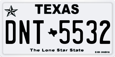 TX license plate DNT5532
