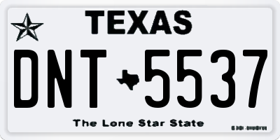 TX license plate DNT5537
