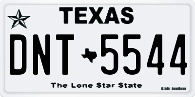 TX license plate DNT5544