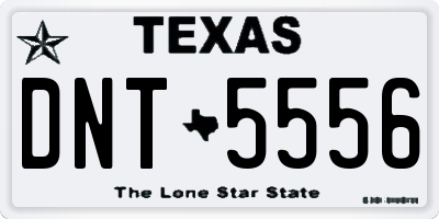 TX license plate DNT5556