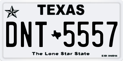 TX license plate DNT5557
