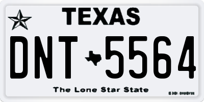 TX license plate DNT5564