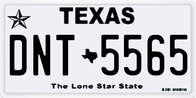 TX license plate DNT5565