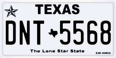 TX license plate DNT5568