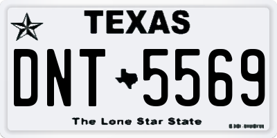 TX license plate DNT5569