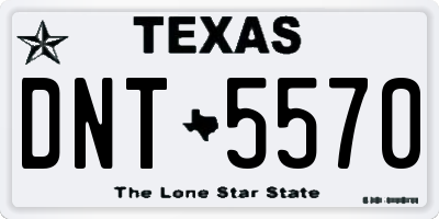 TX license plate DNT5570