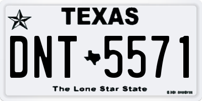 TX license plate DNT5571