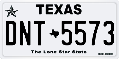 TX license plate DNT5573