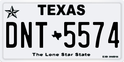 TX license plate DNT5574