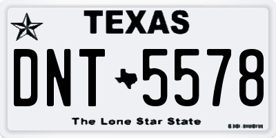 TX license plate DNT5578