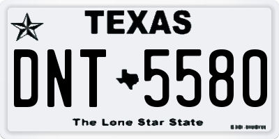 TX license plate DNT5580