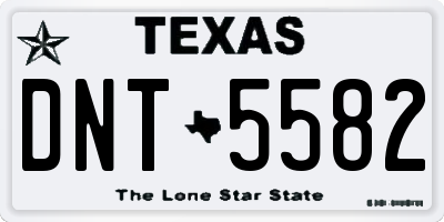 TX license plate DNT5582