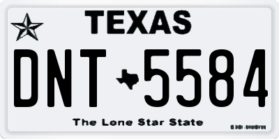 TX license plate DNT5584