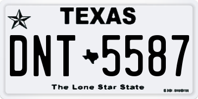TX license plate DNT5587