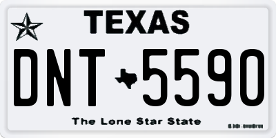 TX license plate DNT5590