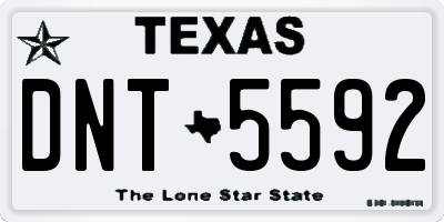 TX license plate DNT5592