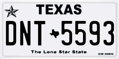 TX license plate DNT5593
