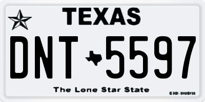 TX license plate DNT5597