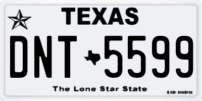 TX license plate DNT5599