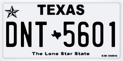 TX license plate DNT5601