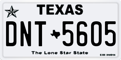 TX license plate DNT5605