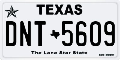 TX license plate DNT5609