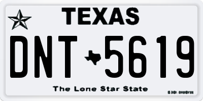 TX license plate DNT5619