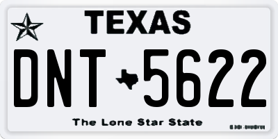 TX license plate DNT5622