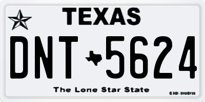 TX license plate DNT5624