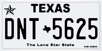 TX license plate DNT5625