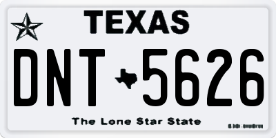 TX license plate DNT5626