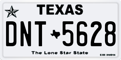 TX license plate DNT5628