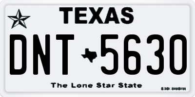 TX license plate DNT5630