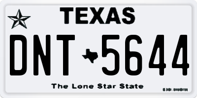 TX license plate DNT5644