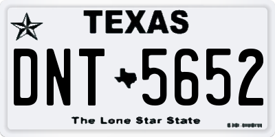 TX license plate DNT5652