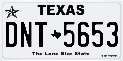 TX license plate DNT5653